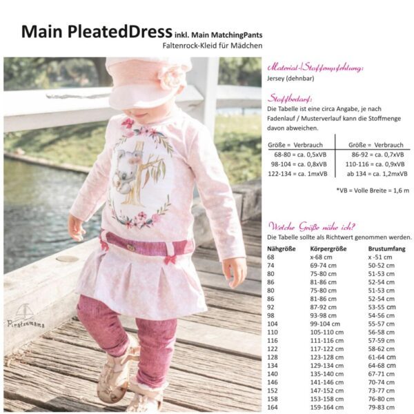Main PleatedDress (Faltenrock-Kleid) + Gratis Hose - 68-164 - inkl. Beamerdatei – Bild 1
