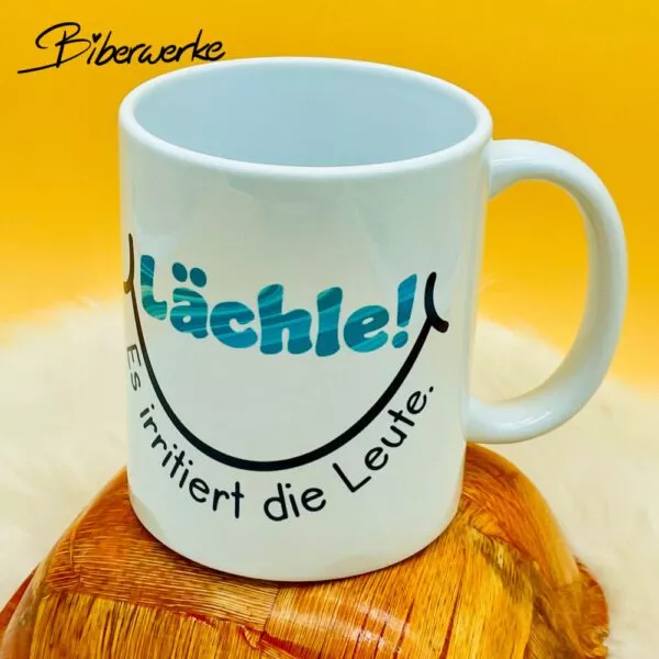 Biberwerke Lächle! Es irritiert die Leute.