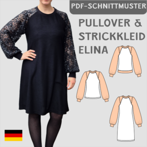 Elina - Strickkleid & Raglan-Pullover mit Puffärmeln - BU 80-116