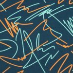Baumwoll Jersey - Neon Abstract