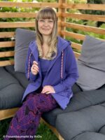 Bündchen "Heike" - violett (FS25) - ca. 50 cm breit – Bild 2