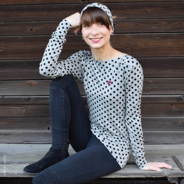Schnittmuster Strickpullover "Bettina" mit U-Boot Ausschnitt Gr. 32-46 – Bild 7