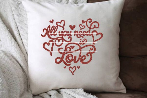 All You need is Love Plotterdatei SVG DXF FCM – Bild 2