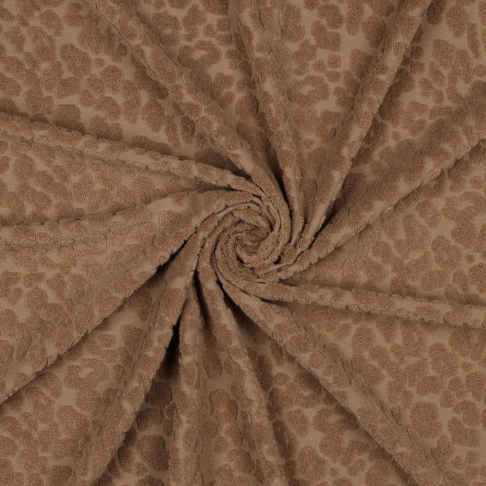03740.003_image2 Baumwollfrottee "Animal Skin" - braun – Bild 1