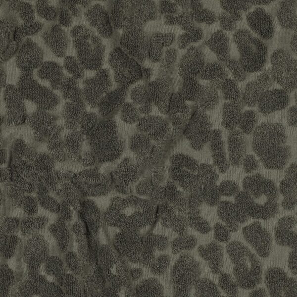 Baumwollfrottee "Animal Skin" - khaki – Bild 3