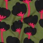 Lenzing™ ECOVERO™ - Poppies - moosgrün - Nerida Hansen