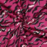 Baumwoll-Satin - Animal Skin - fuchsia – Bild 4