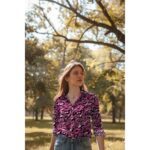 Baumwoll-Satin - Animal Skin - fuchsia – Bild 3