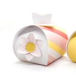 Geschenkbox Streifen rot / rosa / weiß mit Blume - Geschenkschachtel Printable zu Ostern – Bild 3