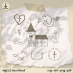 Christliche Symbole 3 - Plotterdateien für Kommunion, Konfirmation, Taufe, Trauung