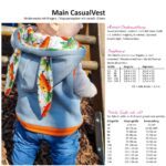 Main CasualVest - Kinderweste mit Ohrenoptionen - 68-134 – Bild 2