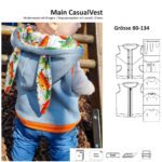 Main CasualVest - Kinderweste mit Ohrenoptionen - 68-134