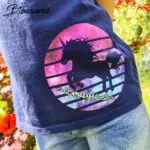 Biberwerke Silhouette Einhorn in Streifenmuster