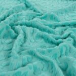 *REST* 35 x 150 cm Baumwollfrottee "Animal Skin" - mint – Bild 2