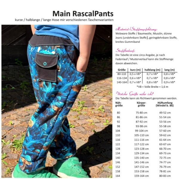 Main RascalPants- Hose in 3 Längen 80-164 inkl. BEAMER – Bild 2