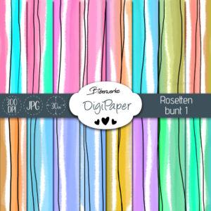 Biberwerke DigiPaper Rosetten bunt 1