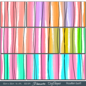 Biberwerke DigiPaper Rosetten bunt 1