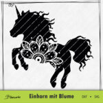 Biberwerke Einhorn mit Blume