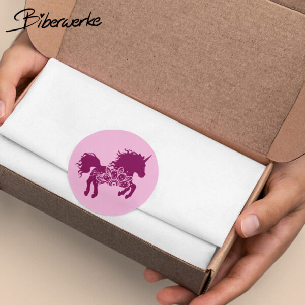 Biberwerke Einhorn mit Blume