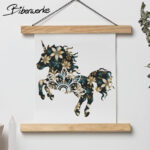 Biberwerke Einhorn mit Blume