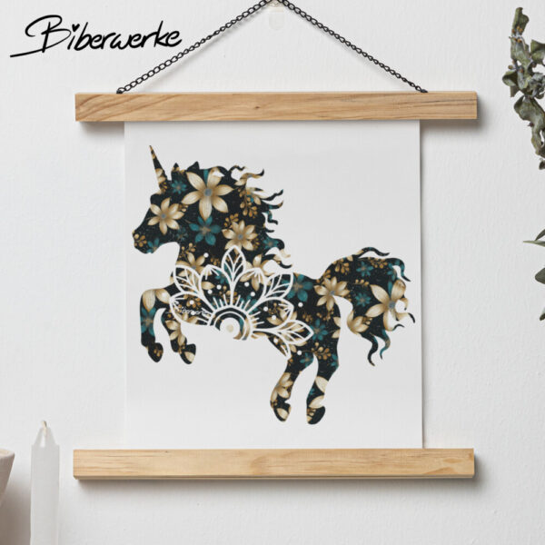 Biberwerke Einhorn mit Blume