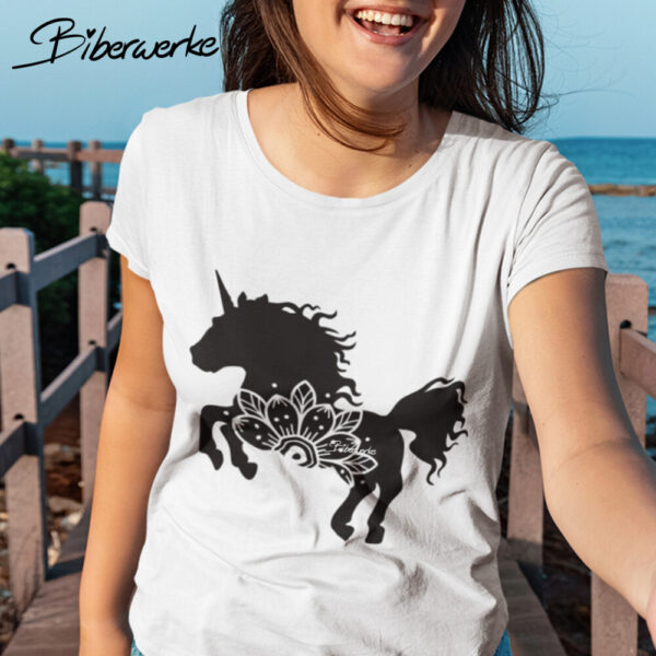 Biberwerke Einhorn mit Blume