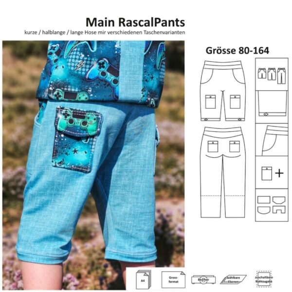 Main RascalPants- Hose in 3 Längen 80-164 inkl. BEAMER – Bild 1