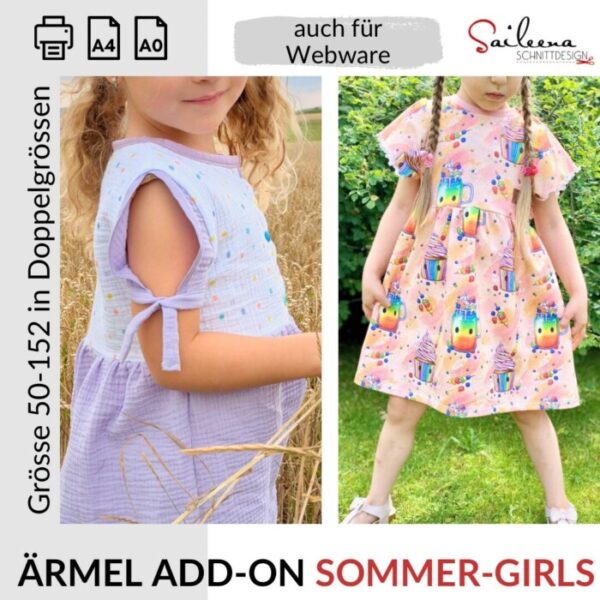 Ärmel Add-on "Sommer-Girls" - Grösse 50-152 – Bild 1