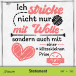 Plotterdatei | Ich stricke nicht nur mit Wolle | SVG DXF