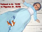 Pucksack nähen Strampelsack Gr. 50 - 104 inkl. Schnittmuster Nähanleitung PDF Baby Anleitung – Bild 2