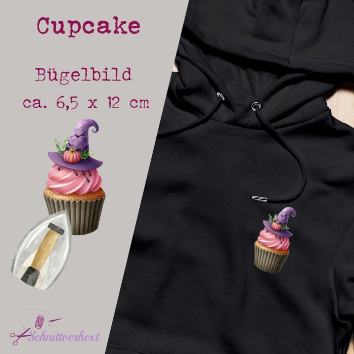 Halloween Bügelbild Cupcake-01 Halloween Bügelbild “Cupcake” – Bild 1