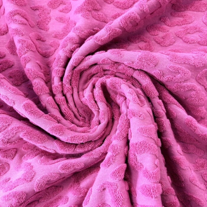 IMG_9819 Baumwollfrottee "Animal Skin" - pink – Bild 1