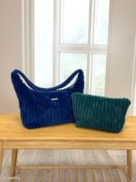 Samt-Cord mit breiter Rippe "Montevideo" - dunkelblau – Bild 4