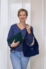 Samt-Cord mit breiter Rippe "Montevideo" - dunkelblau – Bild 5