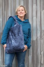 Chenille Dekostoff "Bogota" - dunkelblau – Bild 4