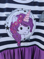 Einhorn Miri Button - Doodle Applikation Stickdatei in 7 Größen inkl. Anleitung