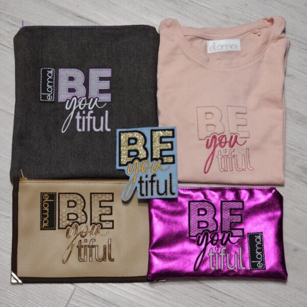 BE you tiful Stickdateien SET- 5 Varianten 10x10-Stickfolie/Crosstitch, Trapunto, Applikation,2 Verschiedene Muster beautiful inkl Anleitun – Bild 1