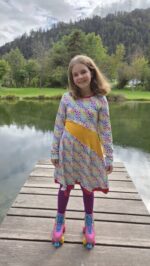 kleines Regenbogenkleid Gr. 86 - 164 – Bild 5