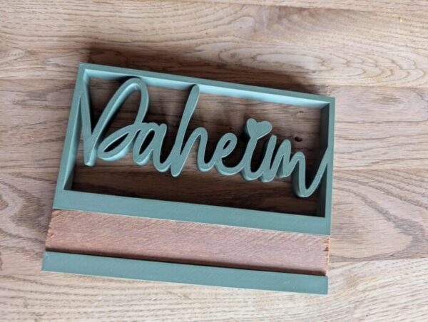 *Daheim im Rahmen * 3D Druck-, Laser und Plotterdatei in verschiedenen Varianten – Bild 4