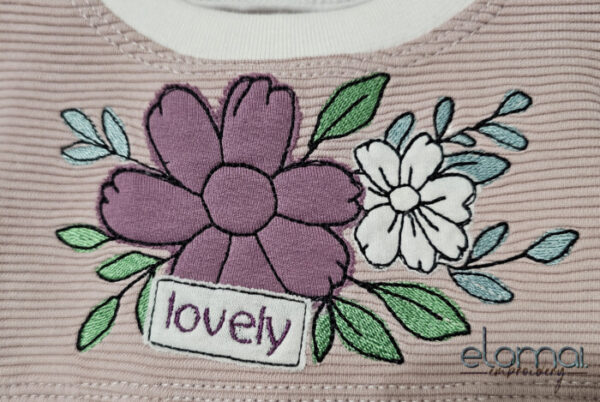Blume Lovely Amalia Doodle Applikation Stickdatei in 6 Größen inkl. Anleitung – Bild 2