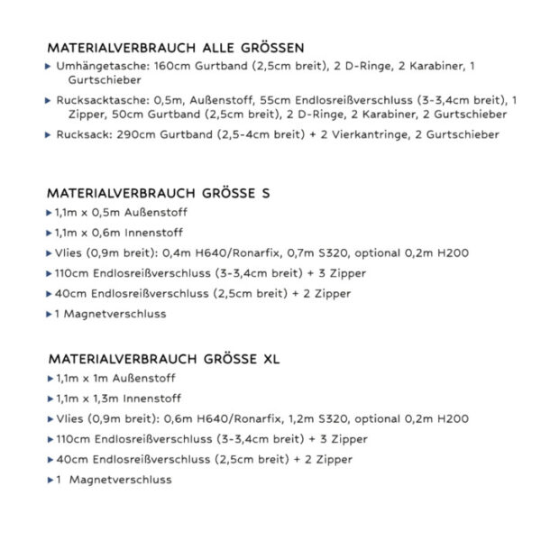 Add-on Nähanleitung zur Umhängetasche Melody - 2 extra Größen S und M und weitere Trageoptionen – Bild 4