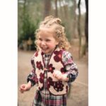 Teddy - Blume - ecru / weinrot – Bild 2