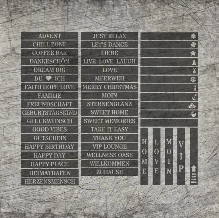 Screenshot *Stencil Sticks* Plotter-, Laser- und 3D Druck Datei Set – Bild 1