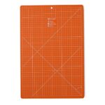 Schneideunterlage cm/inch-Einteilung, 30x45 cm / 12x18 inch, orange – Bild 2