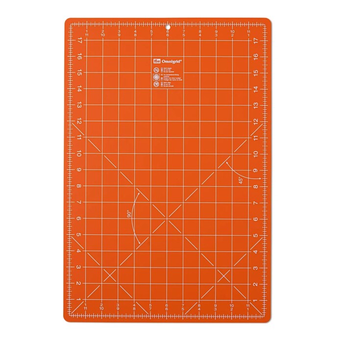 16114660_F_B Schneideunterlage cm/inch-Einteilung, 30x45 cm / 12x18 inch, orange – Bild 1
