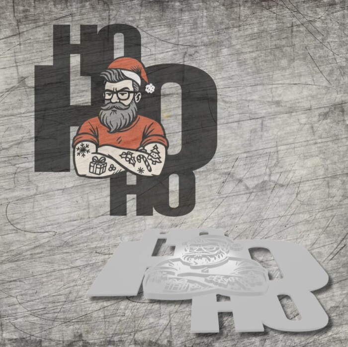 Hipster Xmas Vorschau Plotter-, Laser- und 3D Druck Datei *Hipster XMAS* – Bild 1