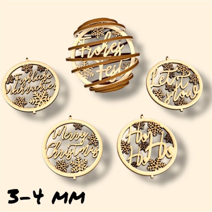 Weihnachtskugeln Laser Vorschau Plotter-, Laser- und 3D Druck Datei *Weihnachtskugeln* – Bild 1