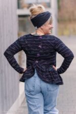 Jersey "Scribble Hearts" - dunkelblau - Swafing by Mrs. Mint – Bild 2