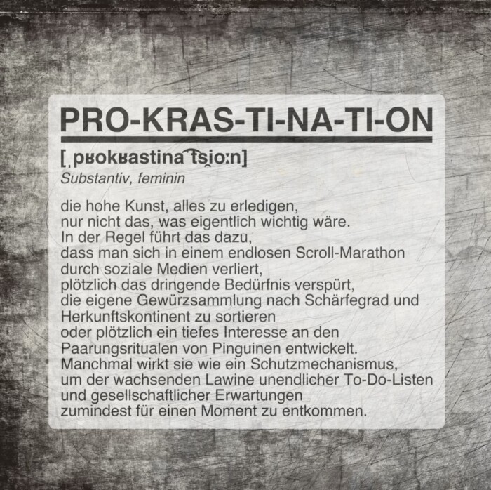 Prokrastination Vorschau *Prokrastination* Plotterdatei – Bild 1
